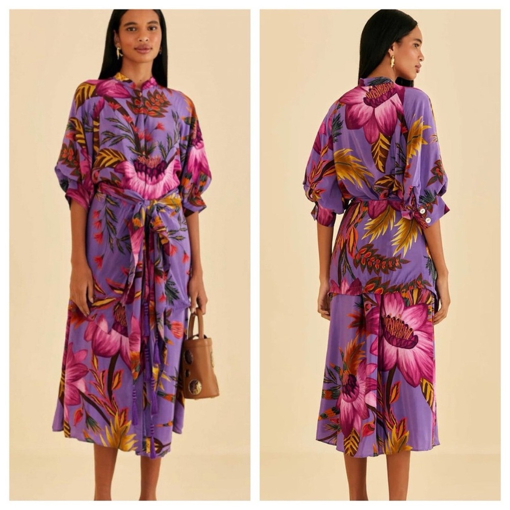 FARM Rio Floral Balloon Sleeve 
Dress